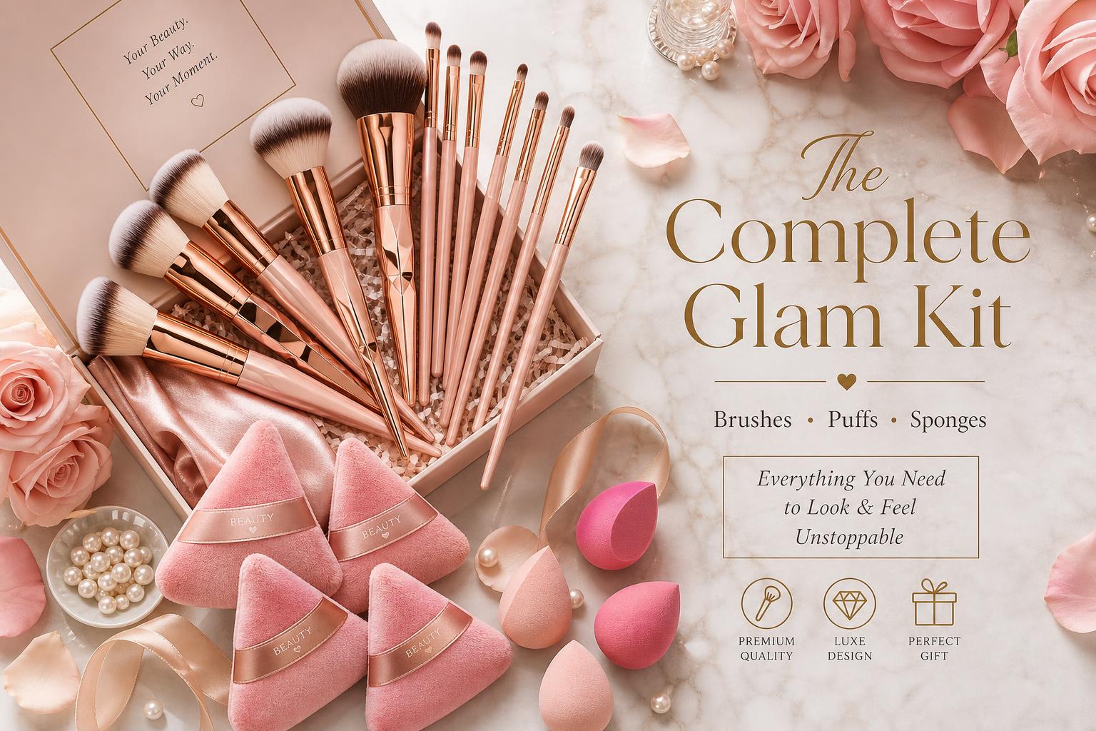 The Full Beat Kit – 46pc Pro Makeup Tool Set
