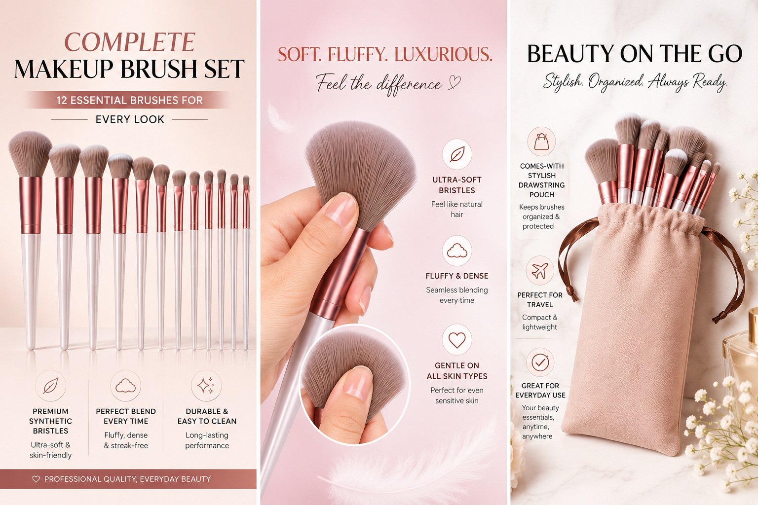 The Full Beat Kit – 46pc Pro Makeup Tool Set
