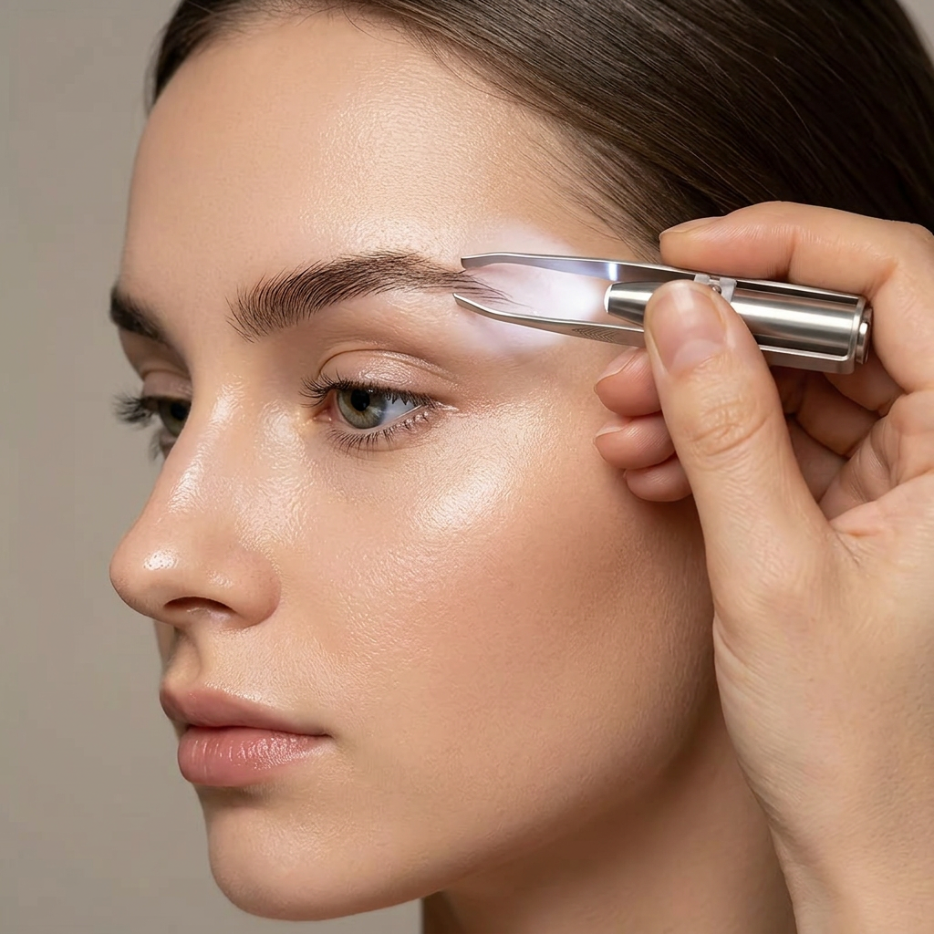 LED Light Eyebrow Tweezer – Precision Hair Removal Tool (1pc)